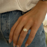 East West Oval Bezel Engagement Ring