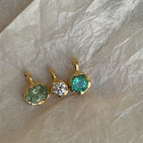 Golden Hour Charm in Minty Emerald (Round)