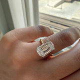 Elongated Crisscut Cushion Ring