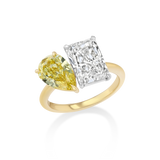 Toi et Moi Fancy Yellow Ring