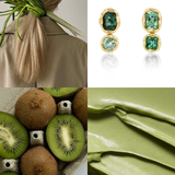 Golden Hour Earrings in Kiwi