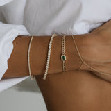 Emerald and Diamond Cuban Bracelet